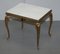 French Brass Framed Side Tables with Italian Marble Tops, 1900s, Set of 2 8