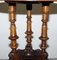 Mesa auxiliar trípode victoriana de madera nudosa de nogal con base de pilares y tallado ornamentado, Imagen 10