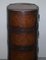 Fully Restored Oval Tallboy Chest of Drawers in Hand Dyed Brown Leather 11