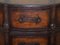 Fully Restored Oval Tallboy Chest of Drawers in Hand Dyed Brown Leather 9