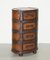 Fully Restored Oval Tallboy Chest of Drawers in Hand Dyed Brown Leather 2