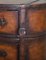 Fully Restored Oval Tallboy Chest of Drawers in Hand Dyed Brown Leather 8