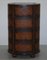 Fully Restored Oval Tallboy Chest of Drawers in Hand Dyed Brown Leather 13