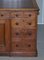 Antique Victorian English Double Sided Twin Pedestal Kneehole Desk in Oak with 18 Drawers 12