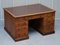 Antique Victorian English Double Sided Twin Pedestal Kneehole Desk in Oak with 18 Drawers, Image 2