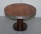 Tavolino da caffè in legno massiccio con cinghie in ferro battuto, Immagine 4