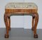 George III Hand Carved Piano Stool or Bench Seat with Claw & Ball Feet, 1760s 2