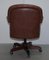 Brown Leather Chesterfield Captain's Armchair, Image 8