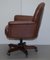 Brown Leather Chesterfield Captain's Armchair 9