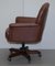 Brown Leather Chesterfield Captain's Armchair, Image 9