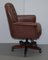 Brown Leather Chesterfield Captain's Armchair 7