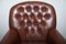 Brown Leather Chesterfield Captain's Armchair 5