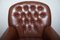 Brown Leather Chesterfield Captain's Armchair, Image 5