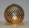 Lámparas de mesa plateadas esféricas de cristal de Murano de corte diamante. Juego de 2, Imagen 18