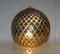 Lámparas de mesa plateadas esféricas de cristal de Murano de corte diamante. Juego de 2, Imagen 3