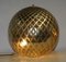 Spherical Diamond Cut Murano Glass Table Lamps in Gold, Set of 2 7