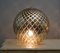 Lámparas de mesa esféricas de cristal de Murano de talla diamante en dorado. Juego de 2, Imagen 3