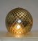 Spherical Diamond Cut Murano Glass Table Lamps in Gold, Set of 2 4