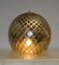 Spherical Diamond Cut Murano Glass Table Lamps in Gold, Set of 2, Image 4