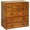 Military Officer's Walnut Campaign Chest of Drawers, 1860s, Image 1