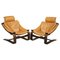 Poltrone Mid-Century in pelle color cognac di Ake Fribytter per Nelo Mobel, Svezia, set di 2, Immagine 1