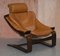 Mid-Century Swedish Cognac Leather Armchairs by Ake Fribytter for Nelo Mobel, Set of 2, Image 2