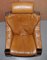 Mid-Century Swedish Cognac Leather Armchairs by Ake Fribytter for Nelo Mobel, Set of 2 5