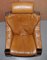 Mid-Century Swedish Cognac Leather Armchairs by Ake Fribytter for Nelo Mobel, Set of 2, Image 5