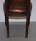 Chesterfield Brown Leather and Hardwood Dining Chairs, Set of 5 15