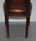 Chesterfield Brown Leather and Hardwood Dining Chairs, Set of 5, Image 15