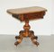 Early Victorian Walnut Side Table with Ornately Carved Base & Legs 2