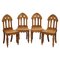 Vintage Gothic Steeple Back Dining Chairs, Set of 4, Image 1