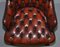 Chesterfield Captain's Brown Leather Armchair from Harrods 7
