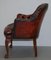 Chesterfield Captain's Brown Leather Armchair from Harrods, Image 19