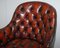 Chesterfield Captain's Brown Leather Armchair from Harrods, Image 5