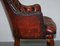 Chesterfield Captain's Brown Leather Armchair from Harrods, Image 15