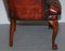 Chesterfield Captain's Brown Leather Armchair from Harrods 16