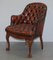 Chesterfield Captain's Brown Leather Armchair from Harrods, Image 3