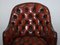Chesterfield Captain's Brown Leather Armchair from Harrods 4