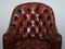 Chesterfield Captain's Brown Leather Armchair from Harrods, Image 4