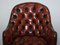 Chesterfield Captain's Brown Ledersessel von Harrods 4