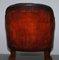 Chesterfield Captain's Brown Leather Armchair from Harrods, Image 18