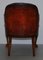 Chesterfield Captain's Brown Leather Armchair from Harrods, Image 17