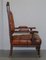 Art Nouveau Chesterfield Brown Leather Armchairs, Set of 2 10