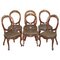 Victorian Hand Carved Medallion Back Dining Chairs, Set of 6, Image 1