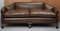 Brown Leather and Carved Frame Sofa, 1810s, Image 2