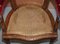 Antique Regency Oak Carved Bergere Armchair 18