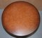 Mesa de comedor pequeña con cuero marrón de Ralph Lauren, Imagen 3
