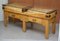 Butchers Table with Bronze Mounts and Glass Top, 1920s 3