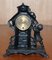 Victorian Boy Chasing a Cat Barometer in Painted Cast Iron 12